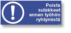 Poista sulakkeet ennen työhön ryhtymistä