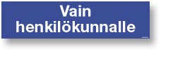 Vain henkilökunnalle