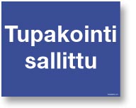 Tupakointi sallittu